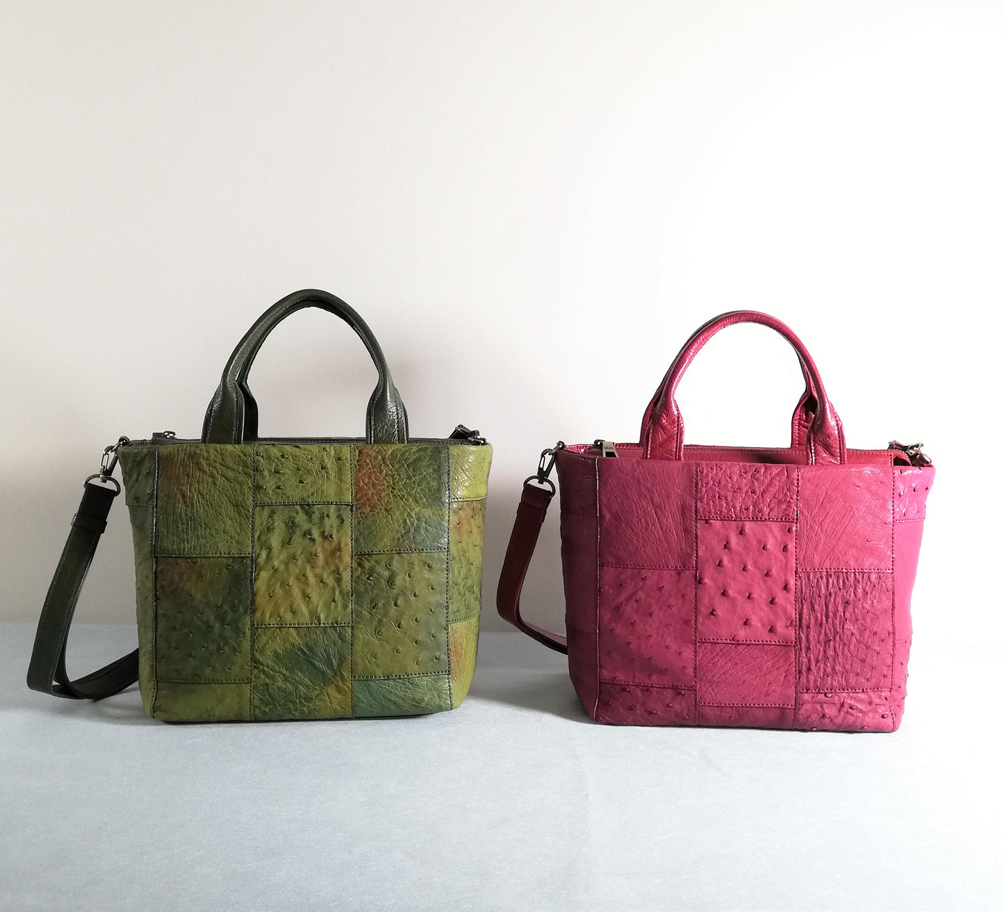 《限定》オーストリッチパッチワーク!2Wayハンドバッグ