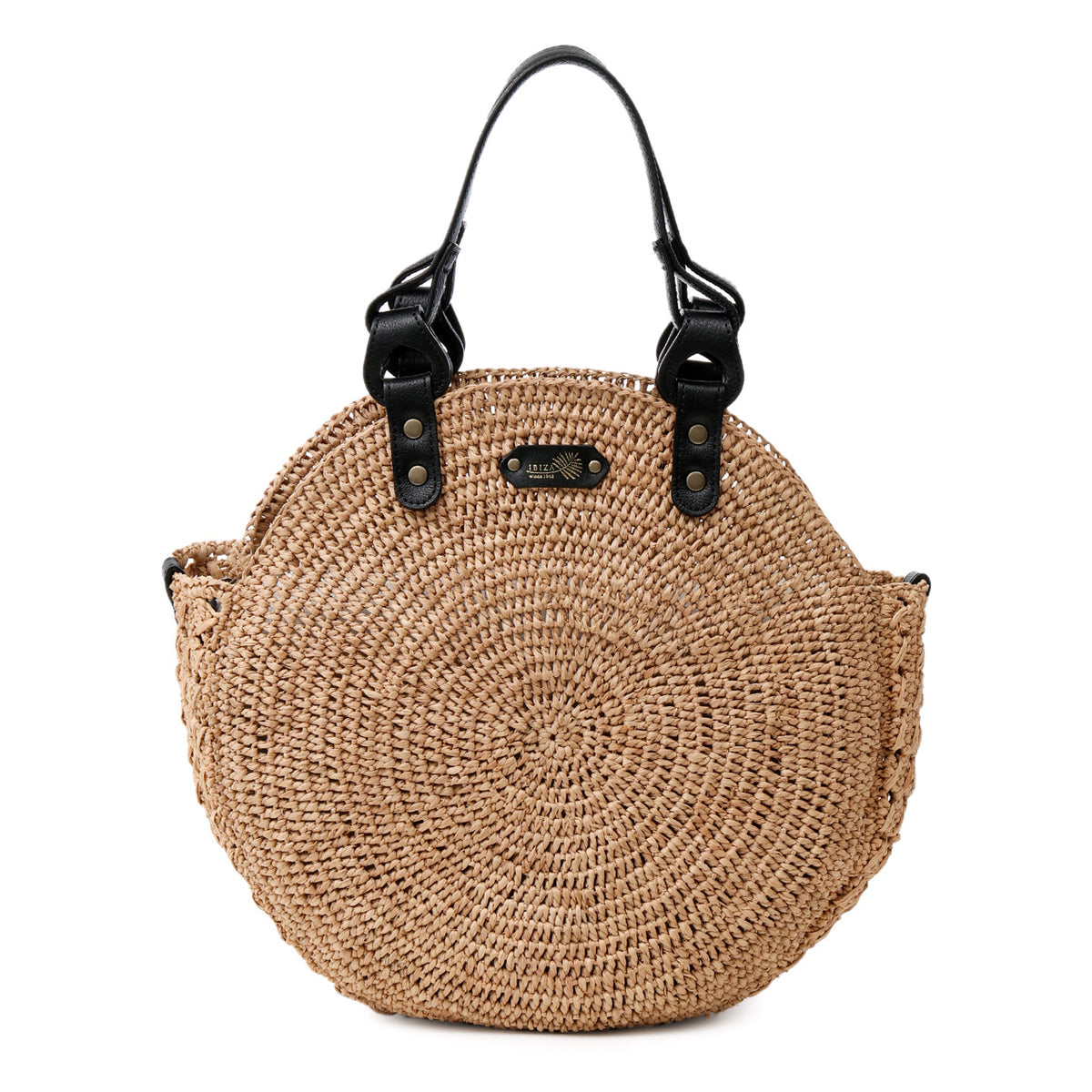IBIZA イビザ　アバカ　ラフィアバッグ　ハンドバッグ　ロゴ IBIZA イビザ アバカ ラフィアバッグ ハンドバッグ ロゴ