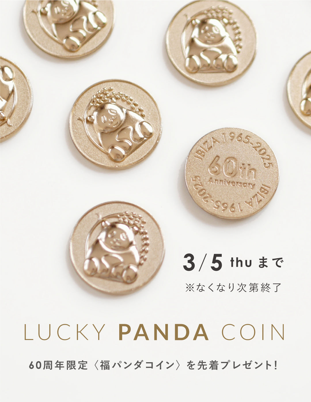 【期間限定】2/15スタート｜開運日キャンペーン〈福パンダコイン〉 プレゼント