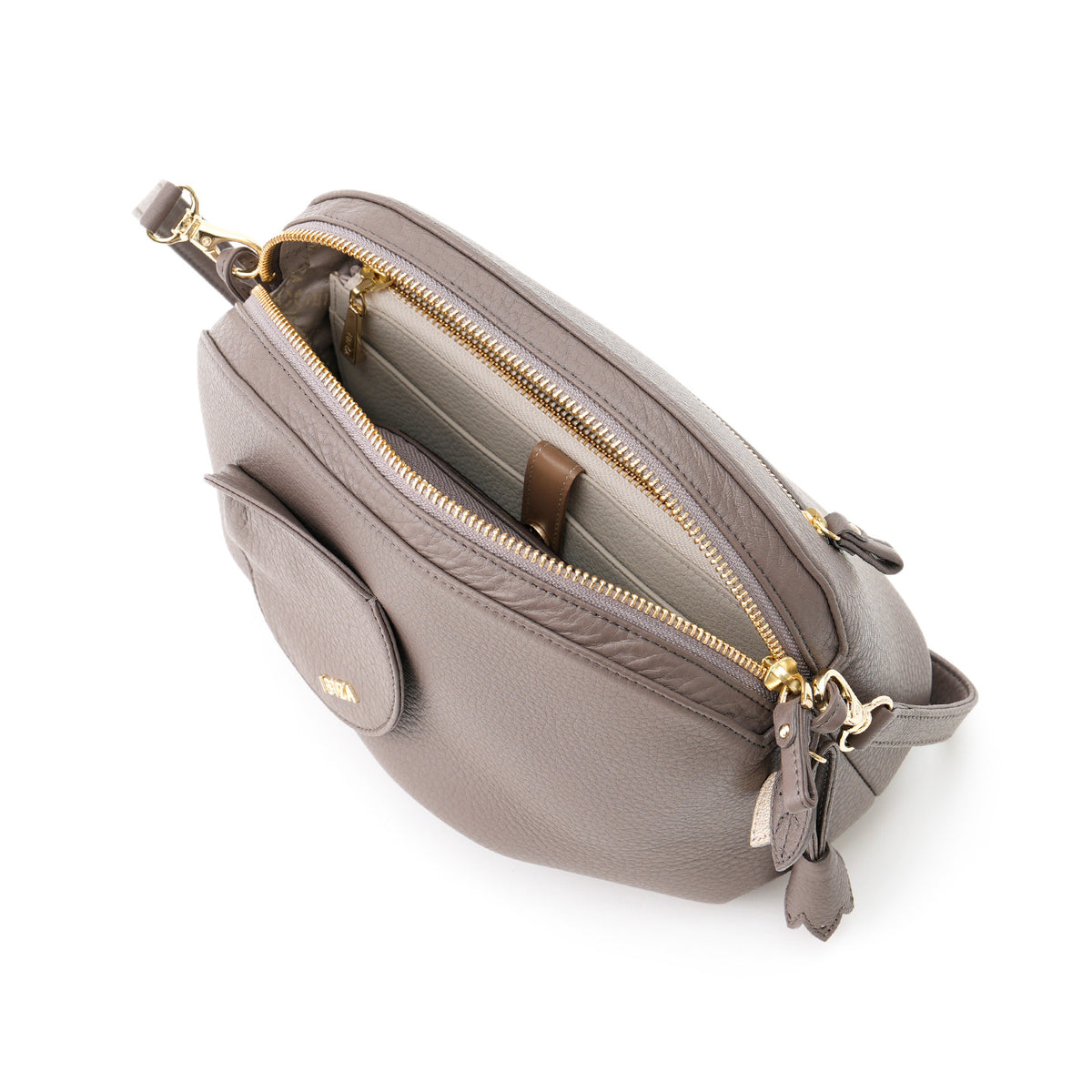 アニマーダ　牛革　ショルダーバッグ(ゾウ)