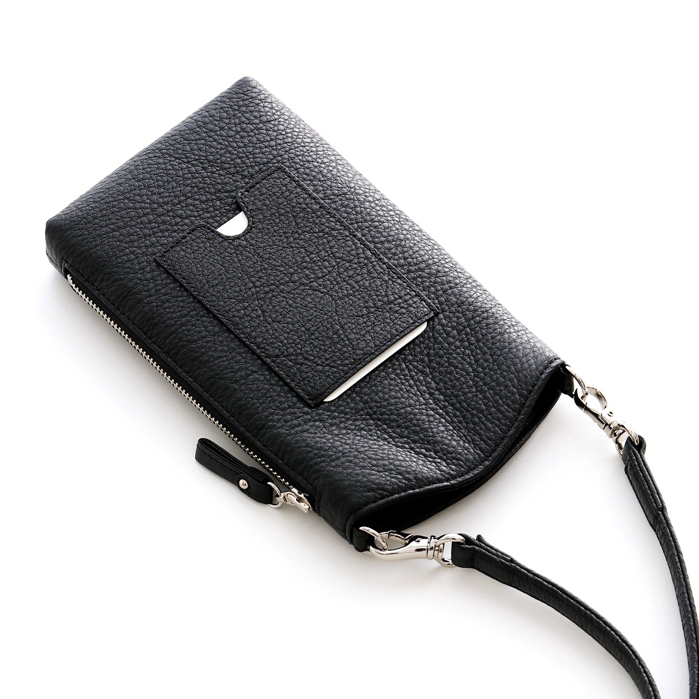 【くまモンコラボ商品】牛革　スマートフォンポシェット
