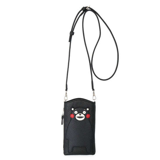 【くまモンコラボ商品】牛革　スマートフォンポシェット