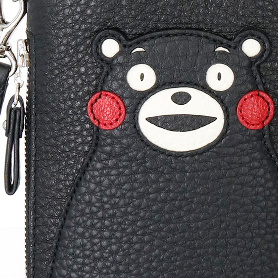 【くまモンコラボ商品】牛革　スマートフォンポシェット