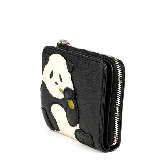 アニマーダ　牛革　二つ折り財布(パンダ)