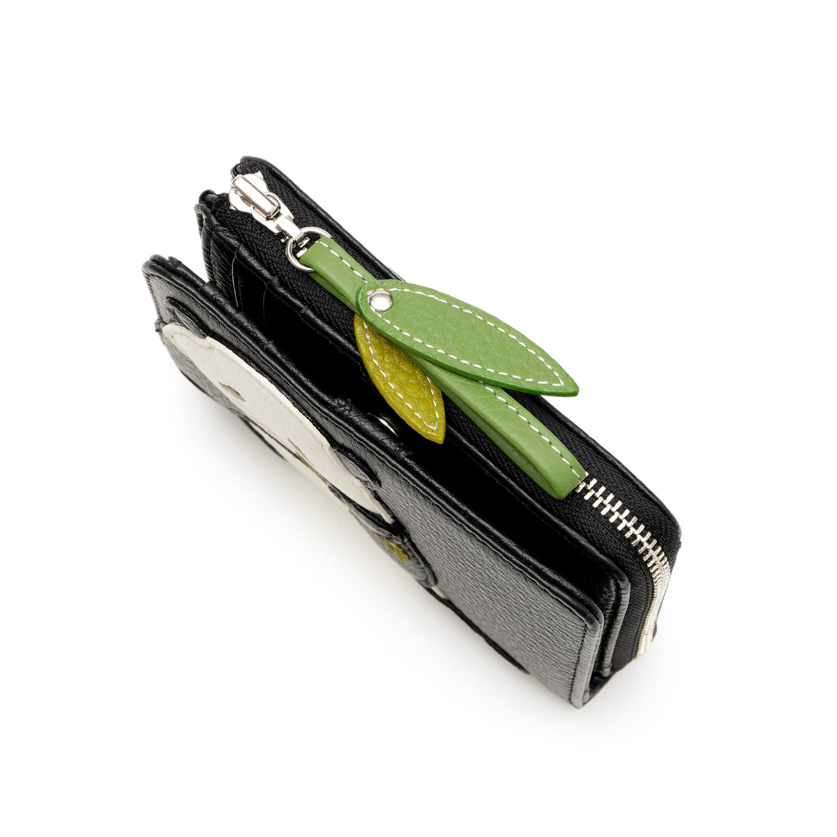 アニマーダ　牛革　二つ折り財布(パンダ)