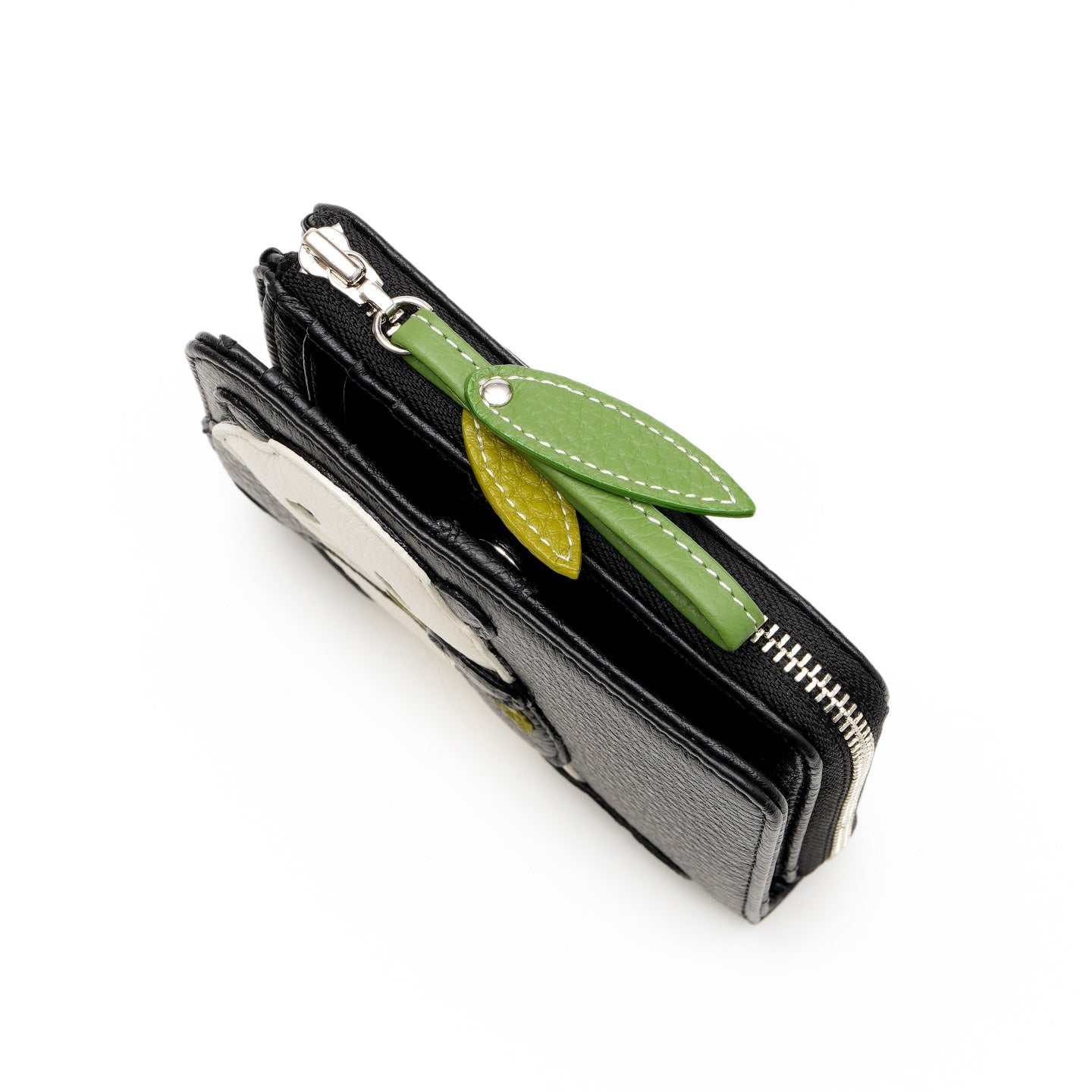 アニマーダ　牛革　二つ折り財布(パンダ)