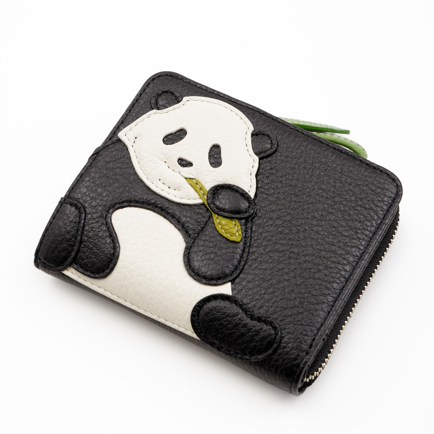 アニマーダ　牛革　二つ折り財布(パンダ)