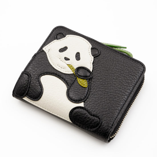 アニマーダ　牛革　二つ折り財布(パンダ)