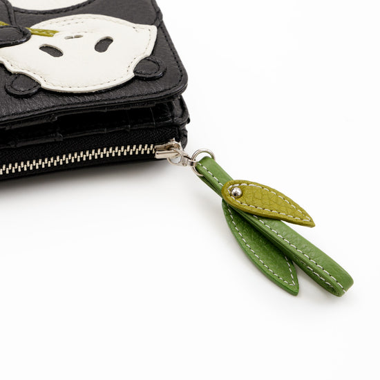 アニマーダ　牛革　二つ折り財布(パンダ)