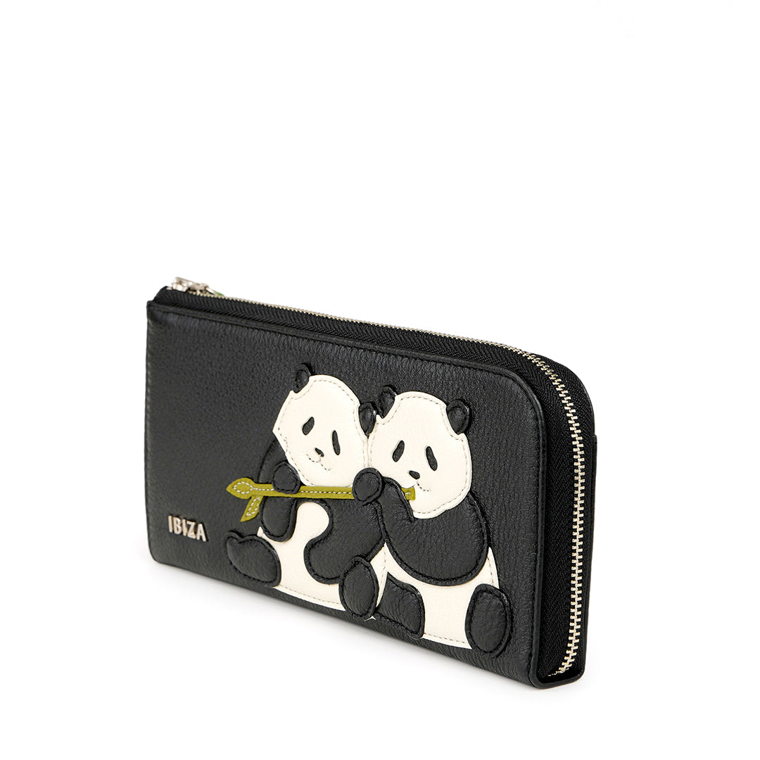 【直営・一部店舗限定】アニマーダ　牛革　L字ファスナー長財布(パンダ)