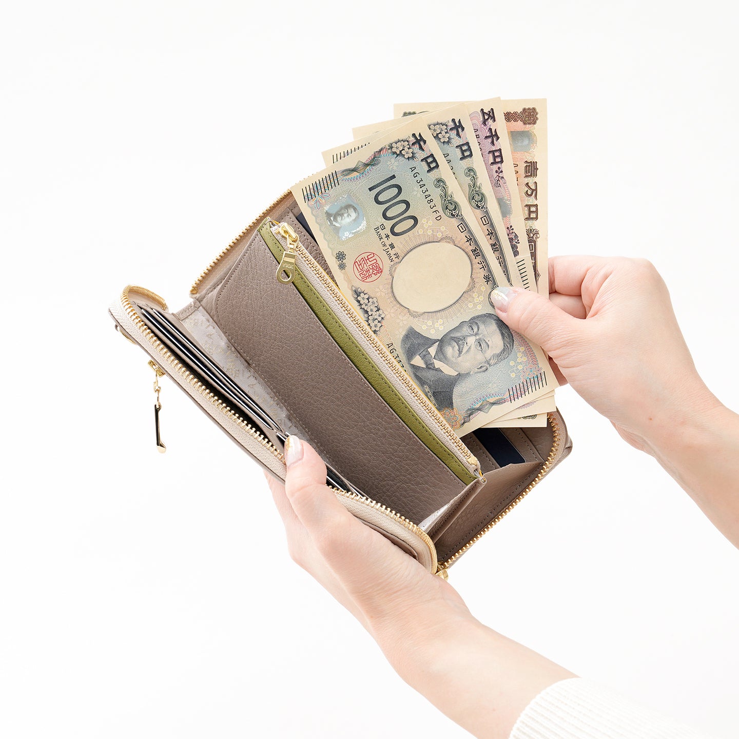 プレーサ　牛革　ウォレット&スマートフォンポシェット