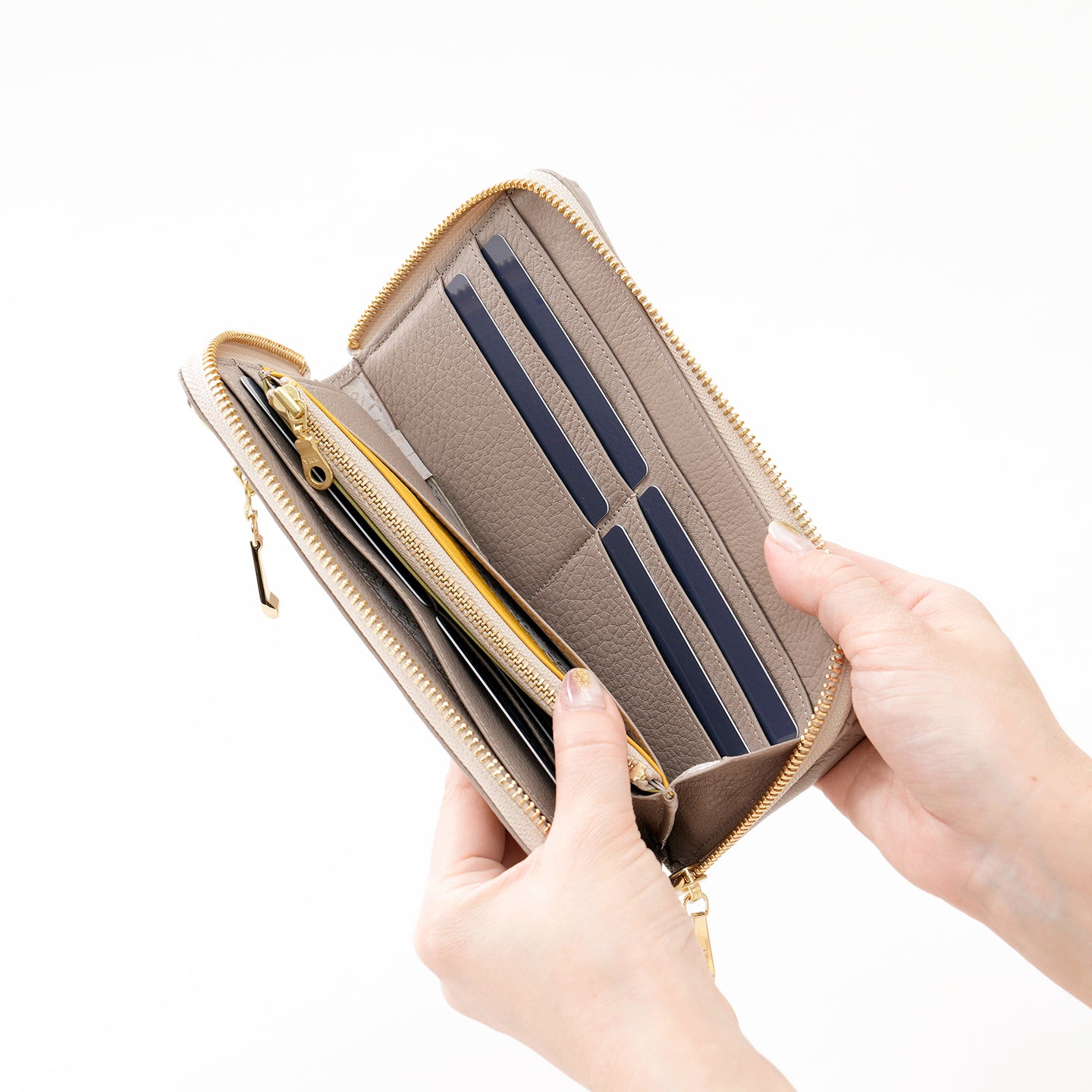 プレーサ　牛革　ウォレット&スマートフォンポシェット