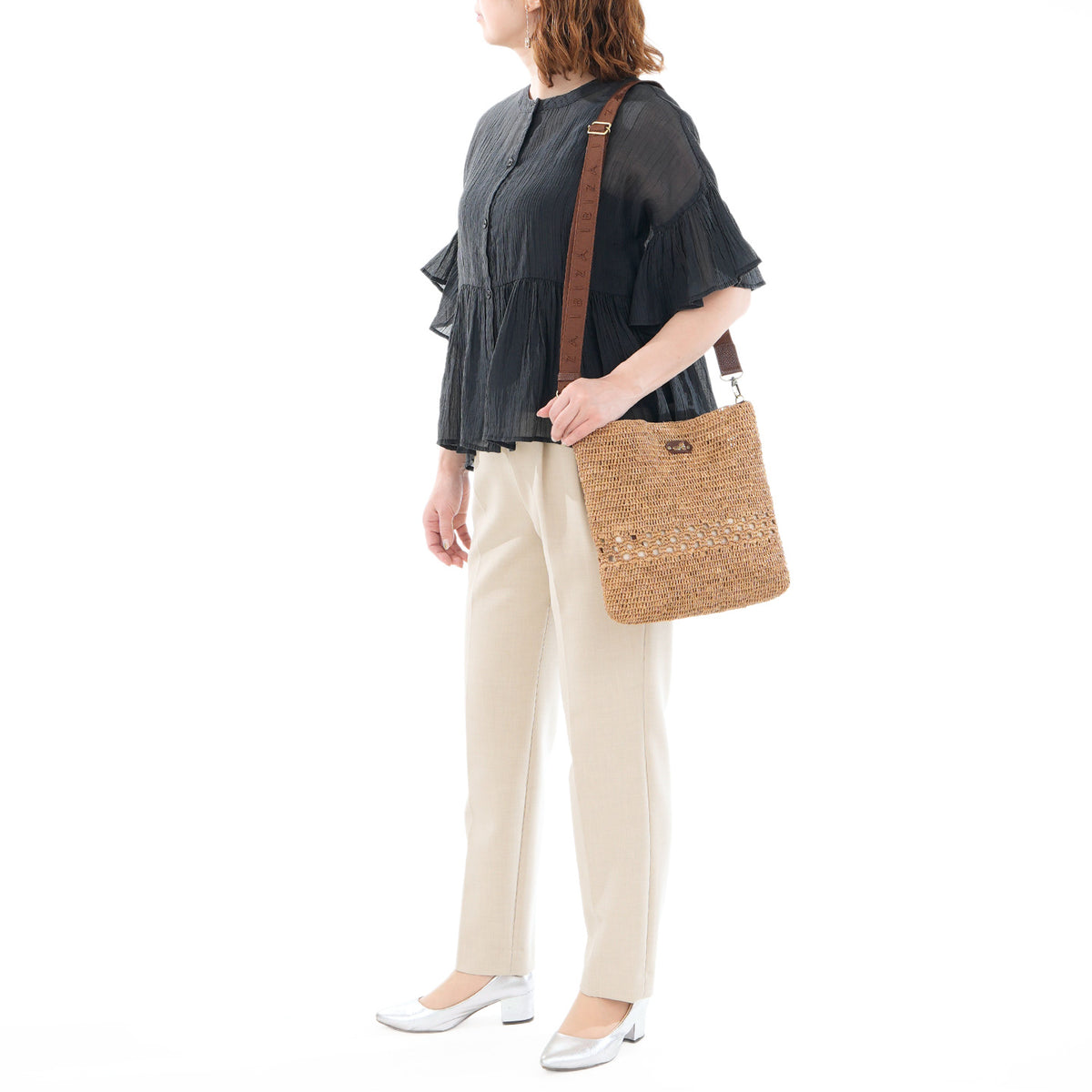 ラフィア　ショルダーバッグ