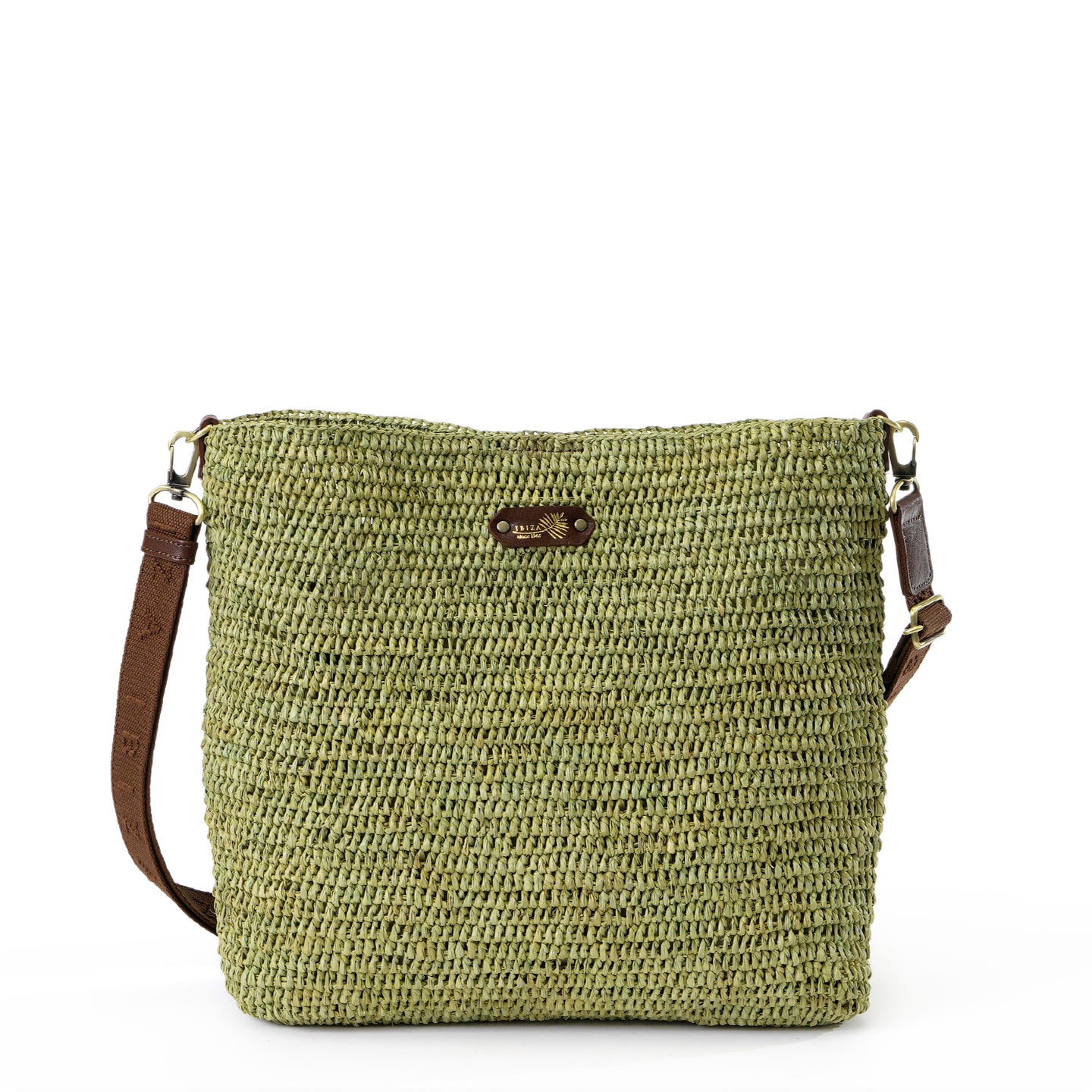 ラフィア　ショルダーバッグ (草木染め)