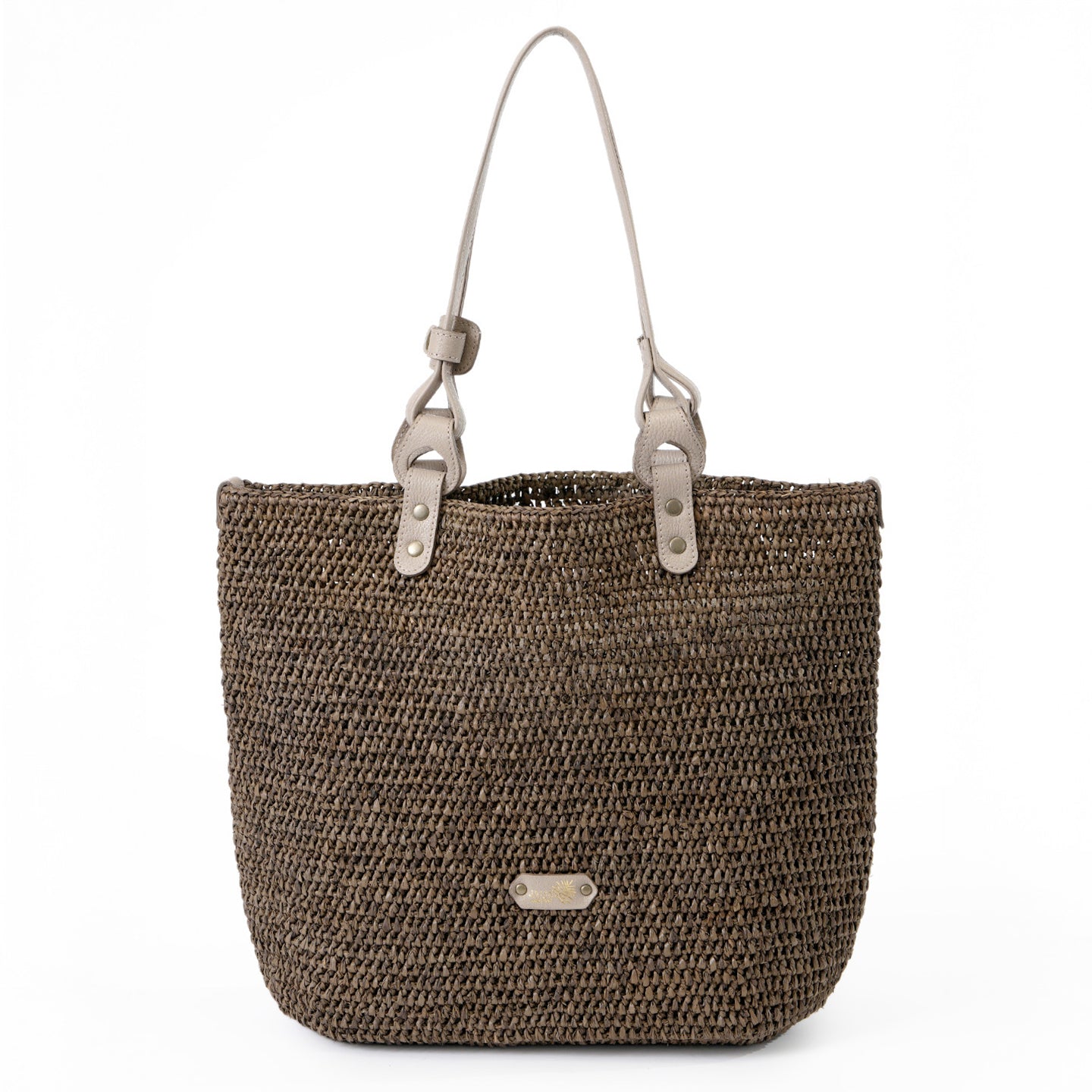 ラフィア　セミショルダーバッグ (草木染め)