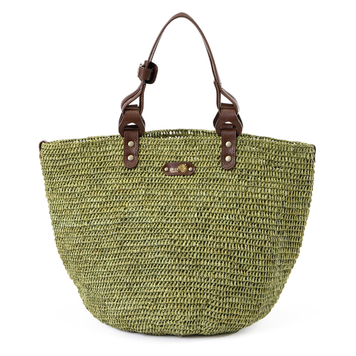 ラフィア　ハンドバッグ (草木染め)