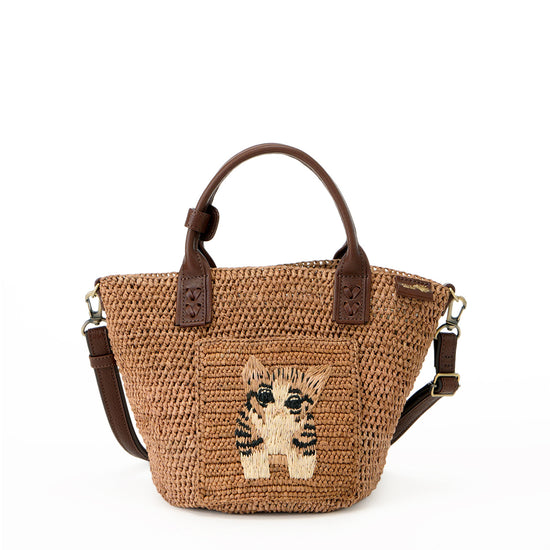 Rabarany ラバラニー 刺繍ラフィアバッグ 南仏ニース購入 本革ハンドル ラフィア 2WAYバッグ（S）【一部店舗限定】 – イビサ オンラインショップ