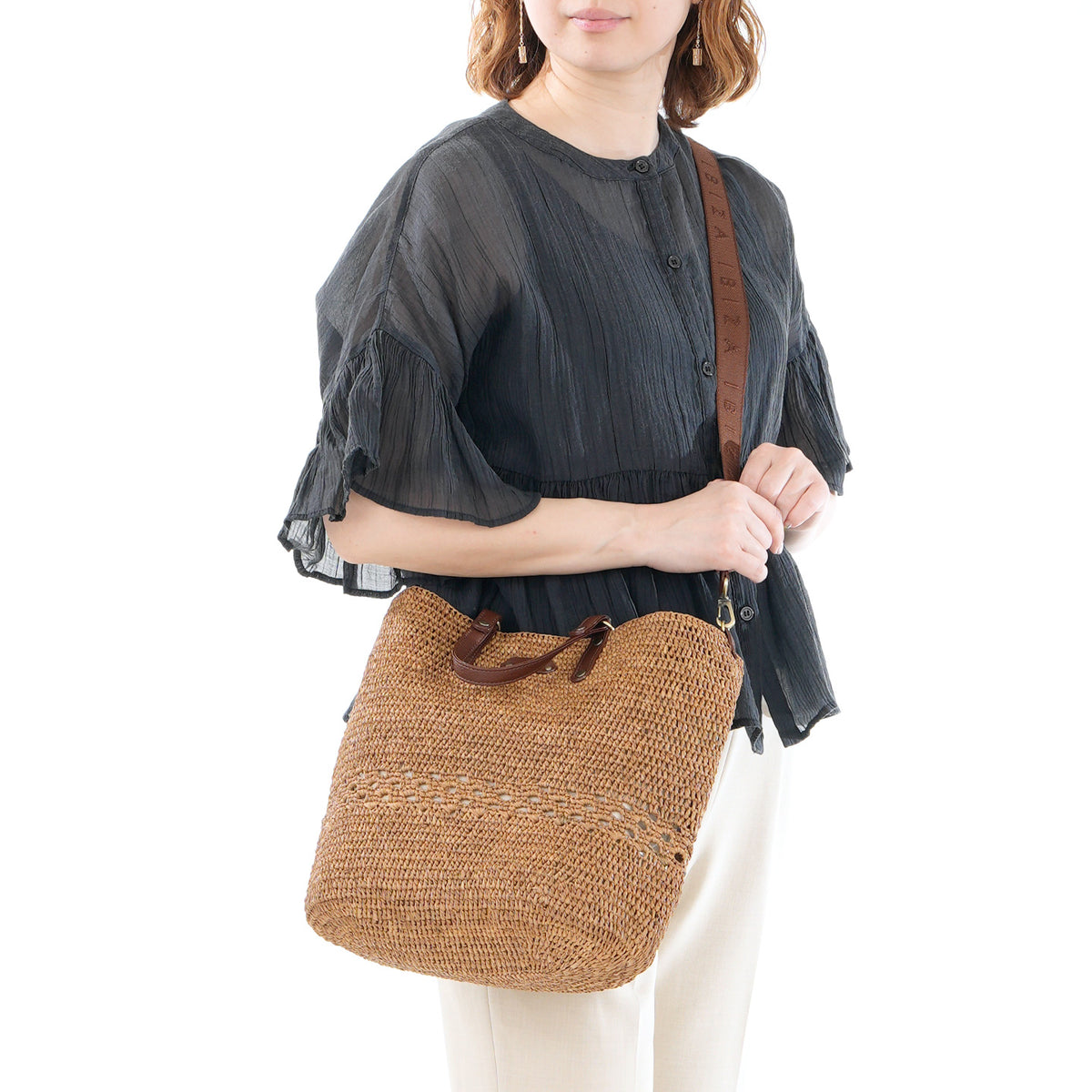 ラフィア　2WAYバッグ