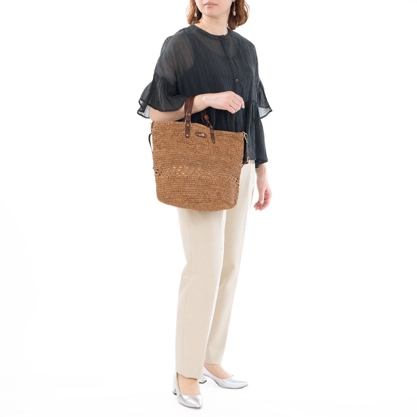 ラフィア　2WAYバッグ