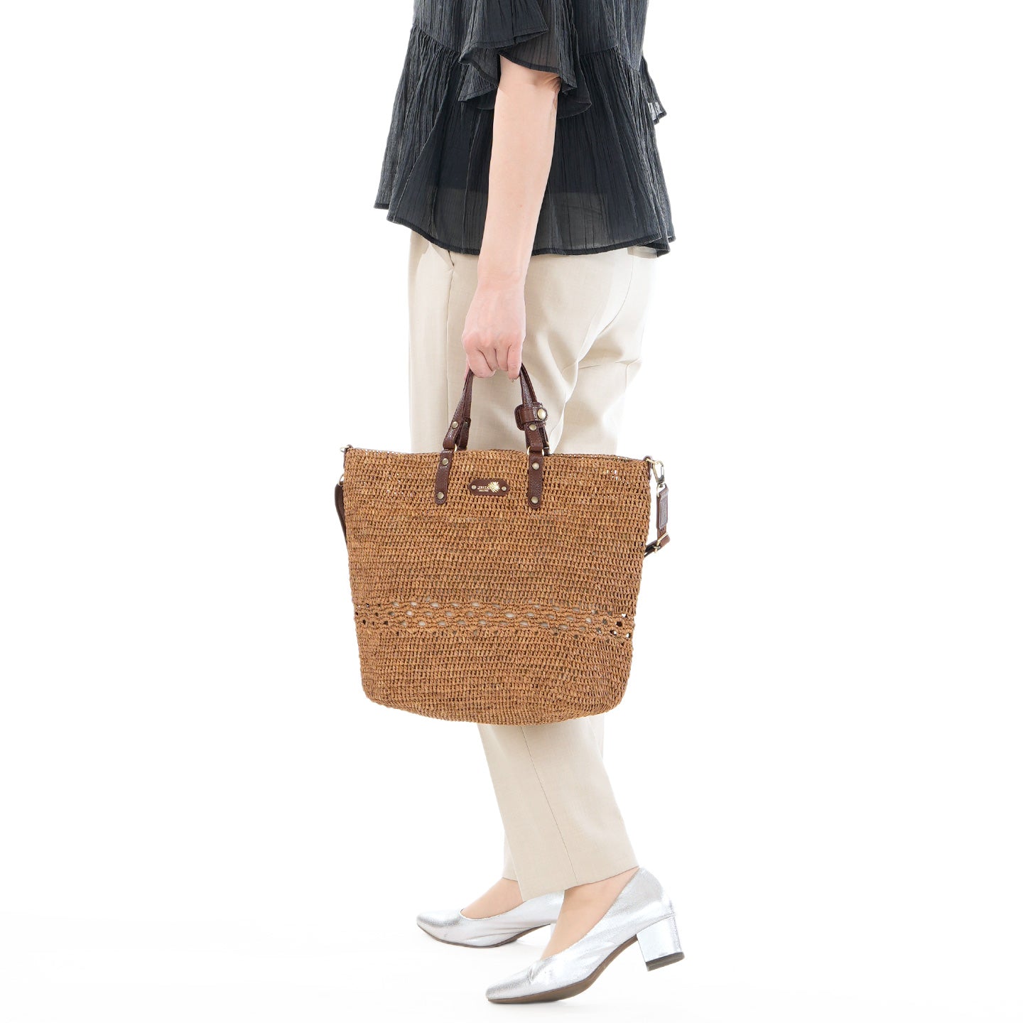 ラフィア　2WAYバッグ