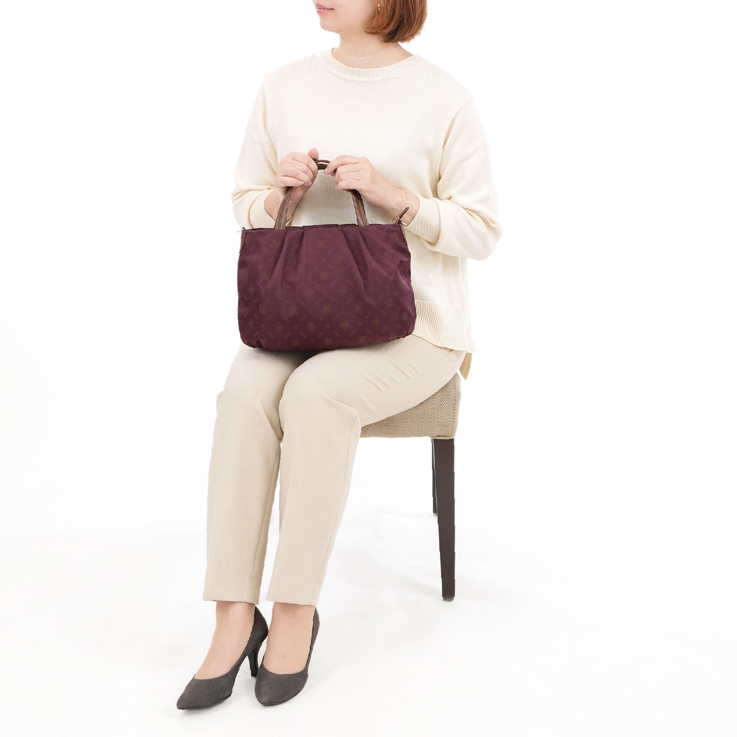 ポンパ　モノグラムナイロン　2WAYバッグ