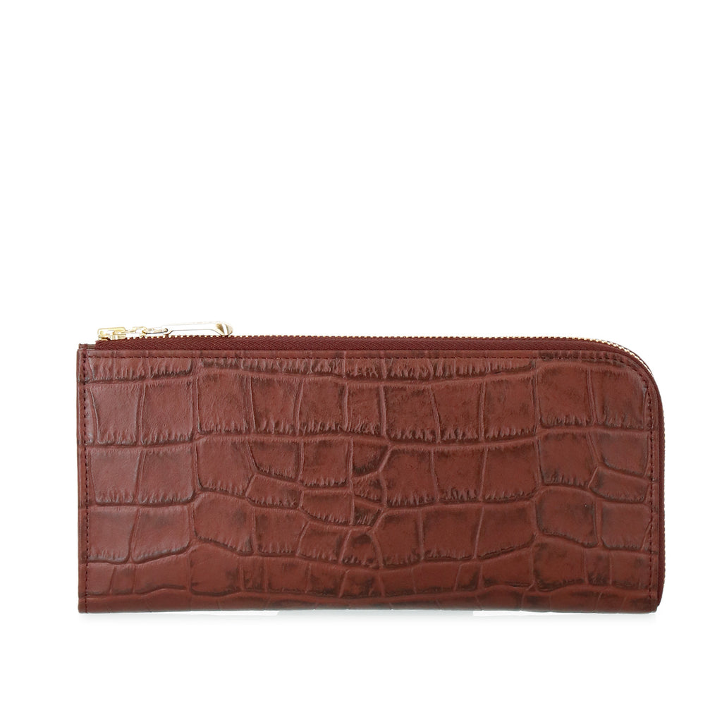 イビザ　 長財布 　財布　ワインカラー 牛革 L字ファスナー長財布 – イビサ オンラインショップ