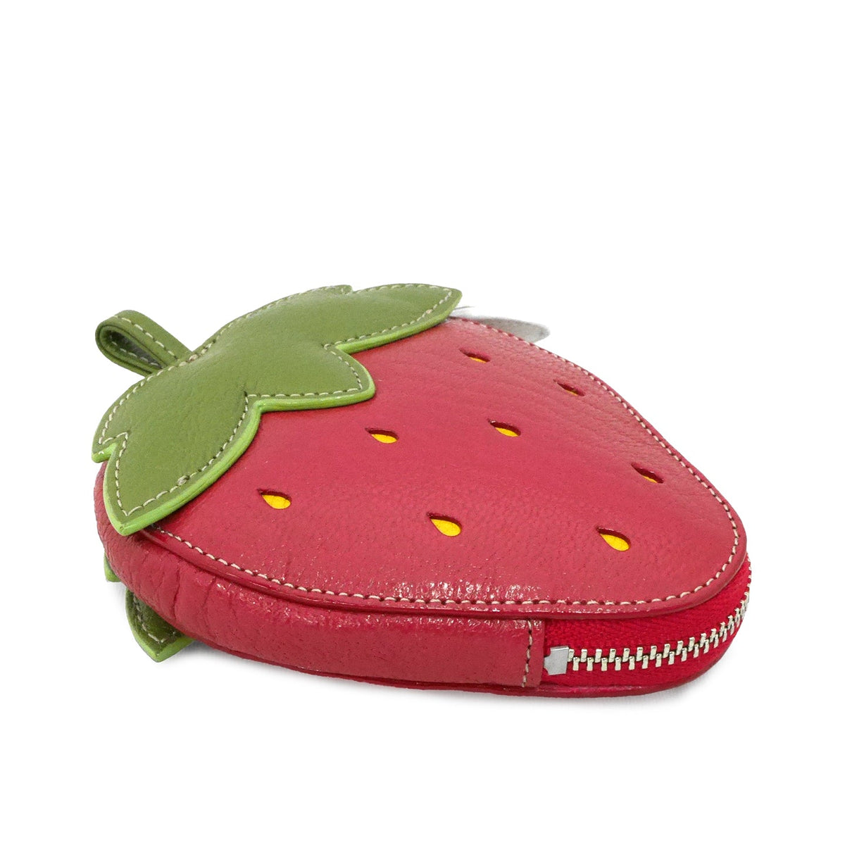 フルータス　やぎ革　マルチケース(イチゴ)