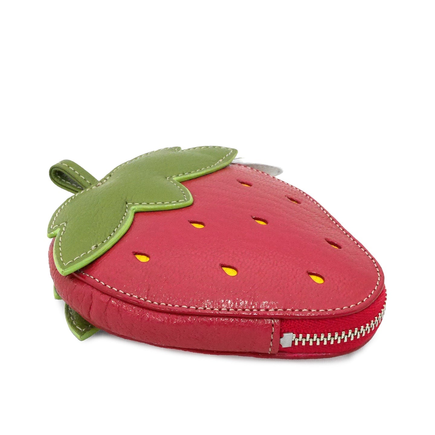 フルータス　やぎ革　マルチケース(イチゴ)