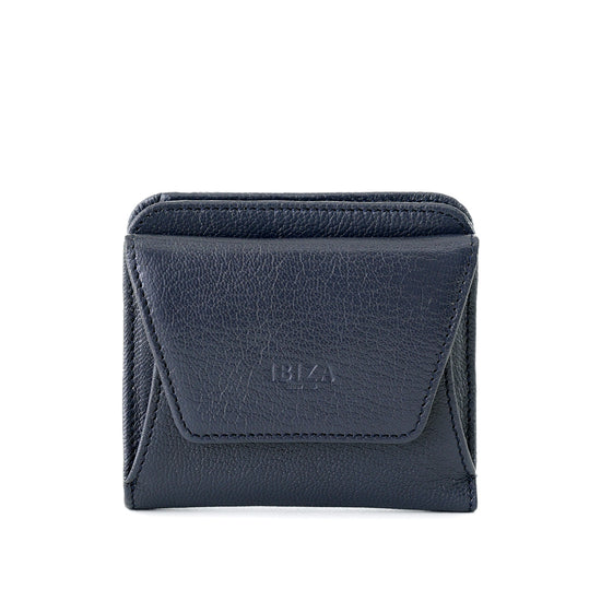 やぎ革　BOXコインケース付折り財布