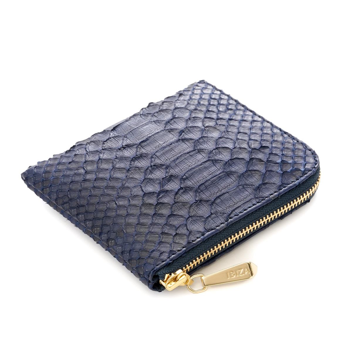 ヘビ革　L字ファスナー財布