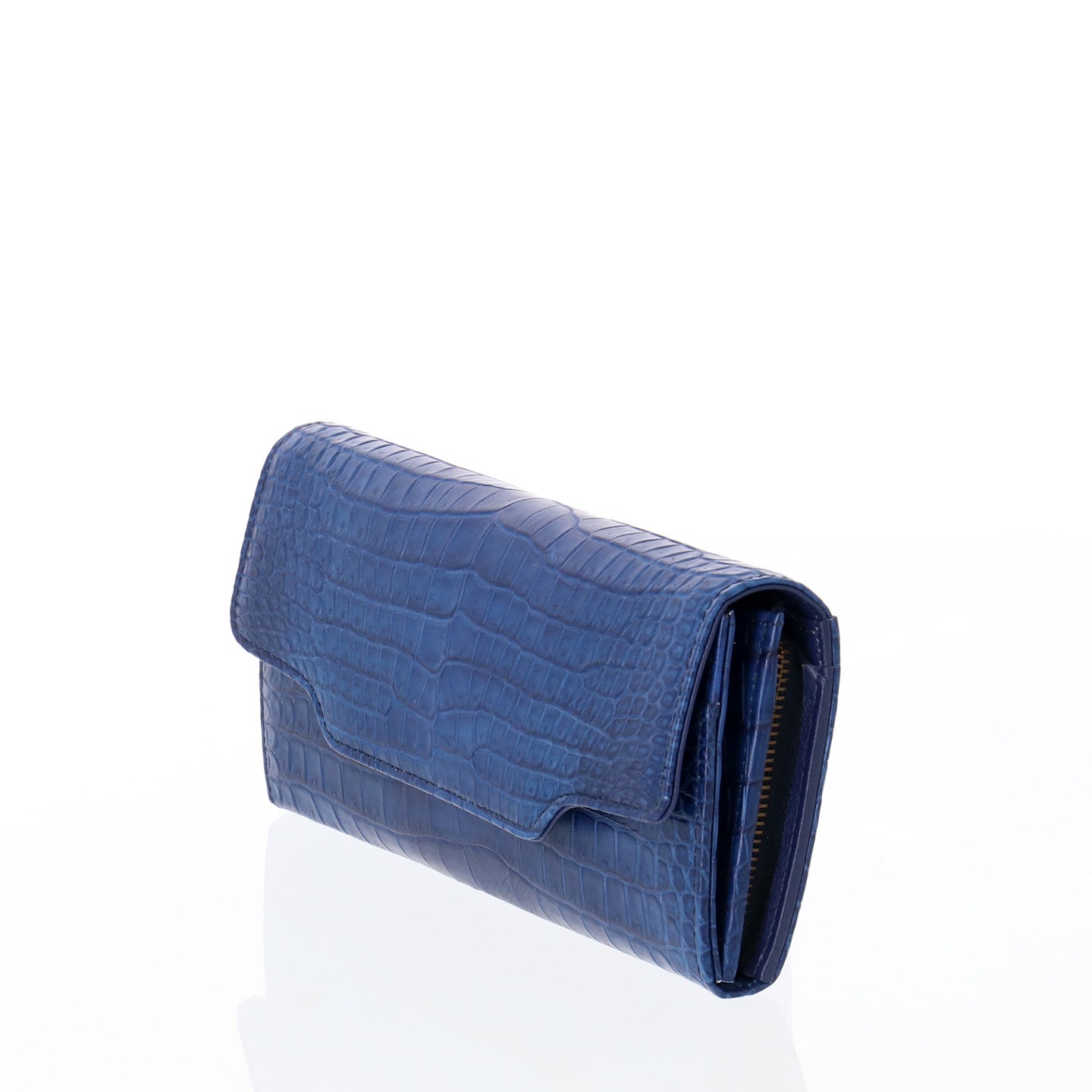 藍染クロコダイル かぶせ長財布 – イビサ オンラインショップ