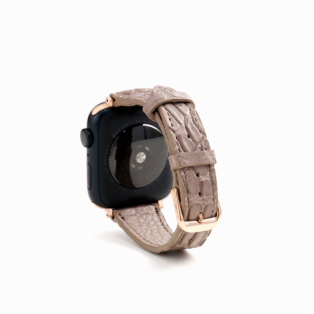 お問い合わせ商品　82489-180-TP-PG-L　Apple Watch クロコダイルレザーバンド L