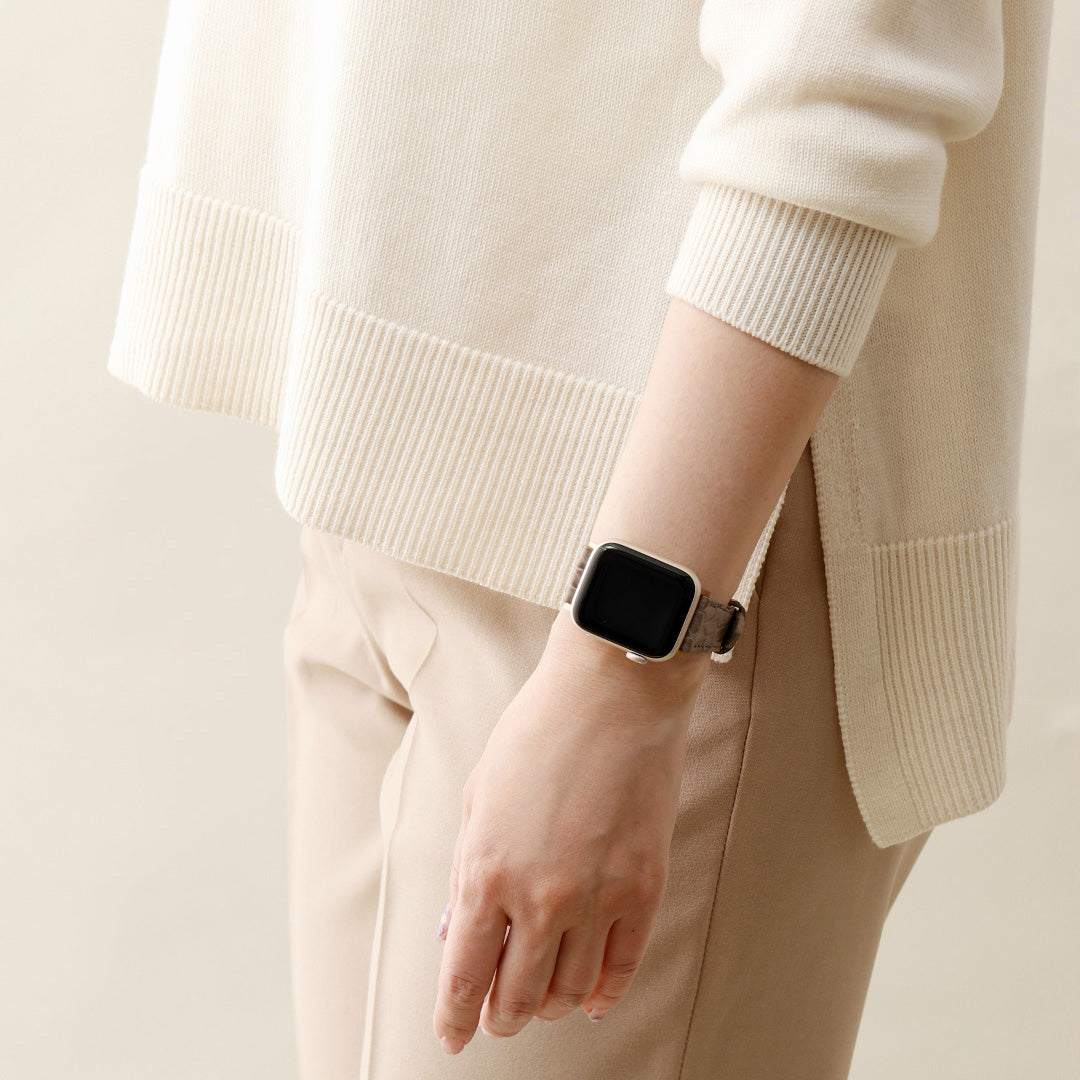 Apple Watch クロコダイルレザーバンド S