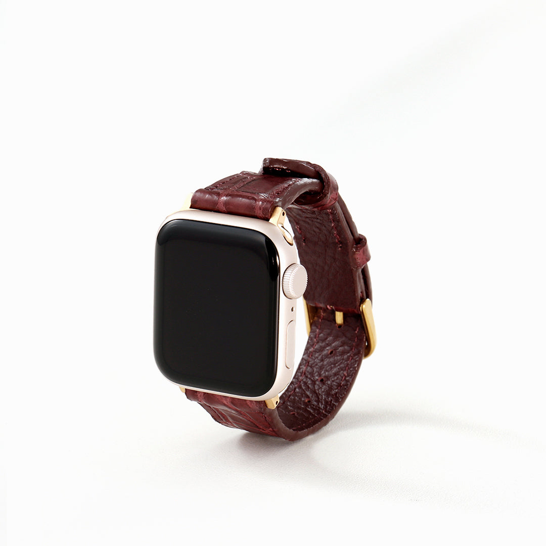 Apple Watch クロコダイルレザーバンド S