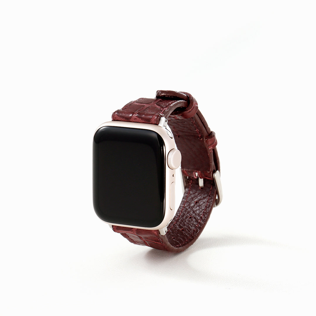 Apple Watch クロコダイルレザーバンド S