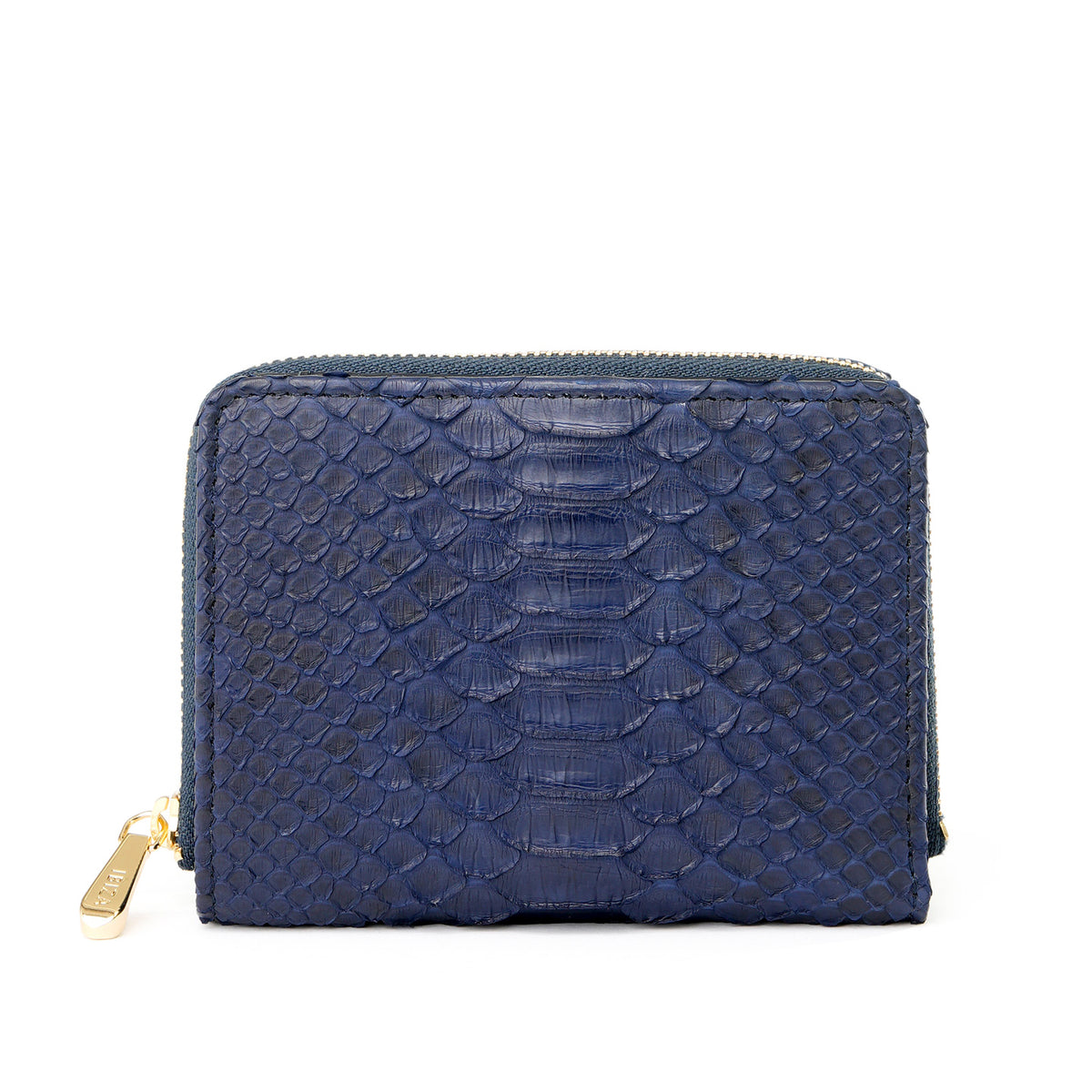 ヘビ革　ラウンドファスナー財布