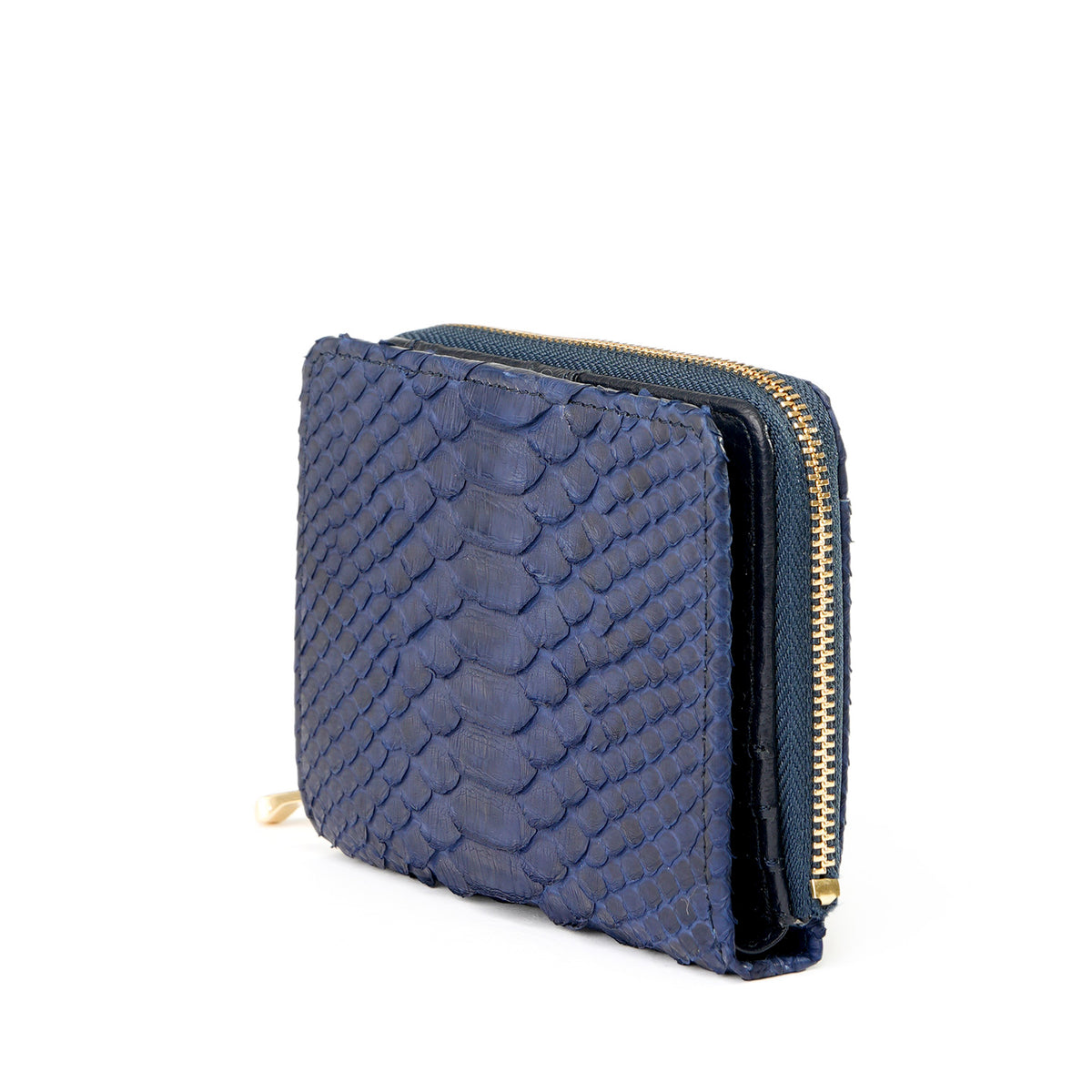 ヘビ革　ラウンドファスナー財布