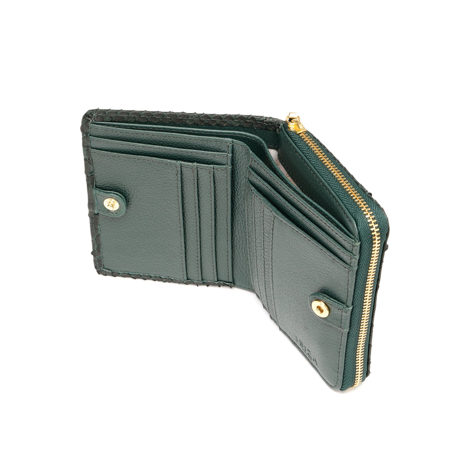 ヘビ革　ラウンドファスナー財布