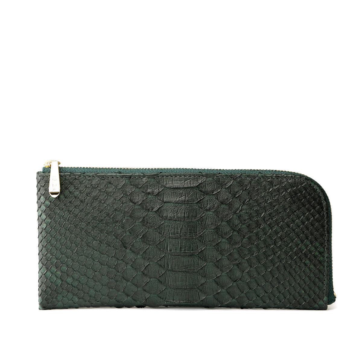 ヘビ革　L字ファスナー長財布