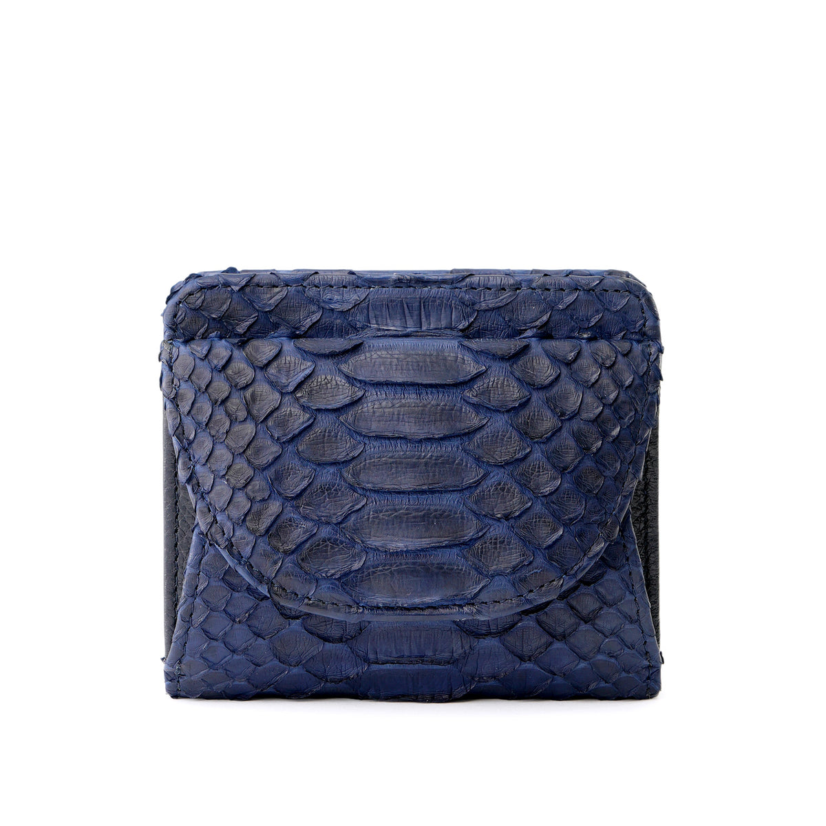 ヘビ革　BOXコインケース付折り財布