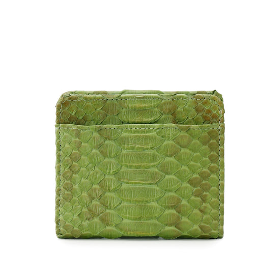 ヘビ革　BOXコインケース付折り財布