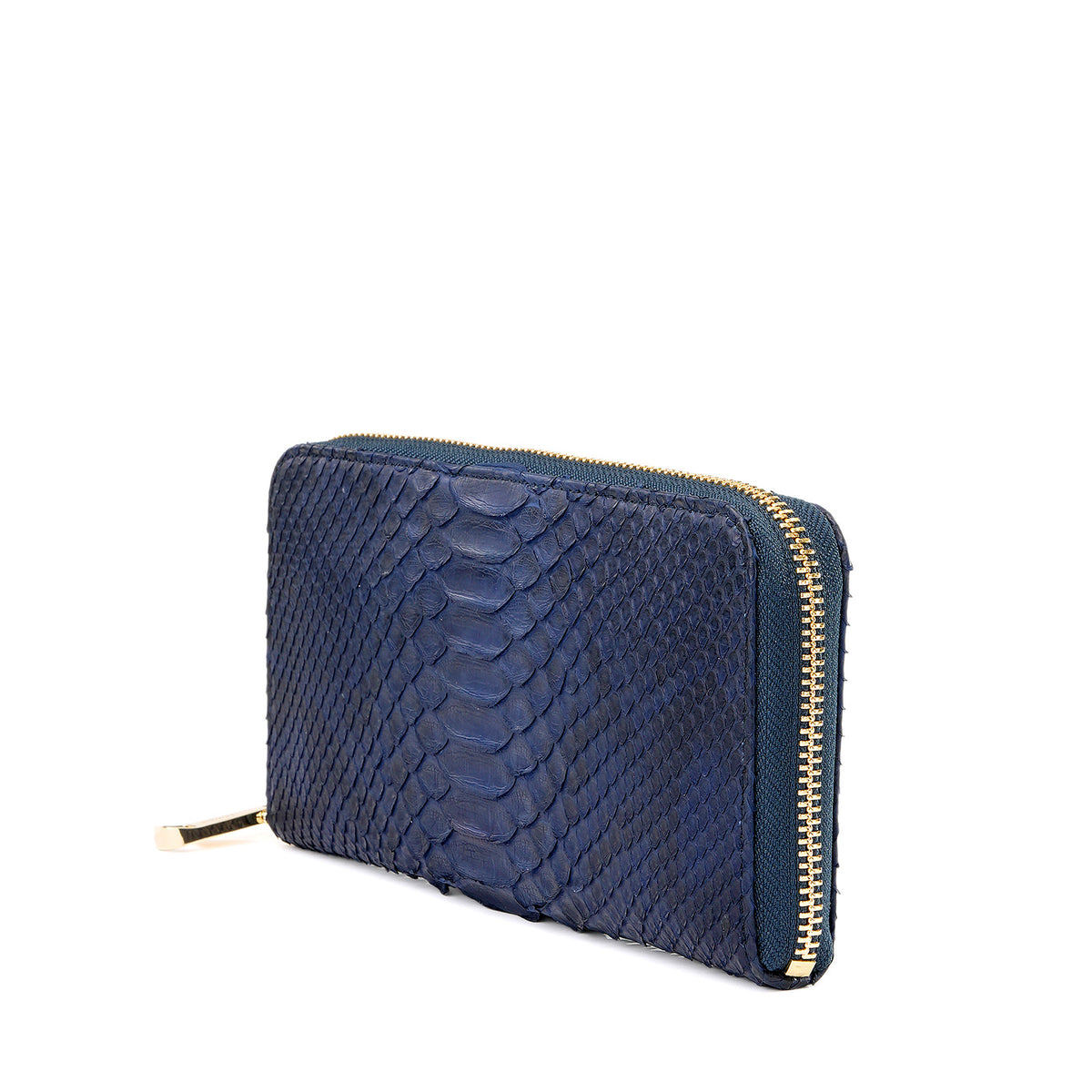 ヘビ革　ラウンドファスナー長財布