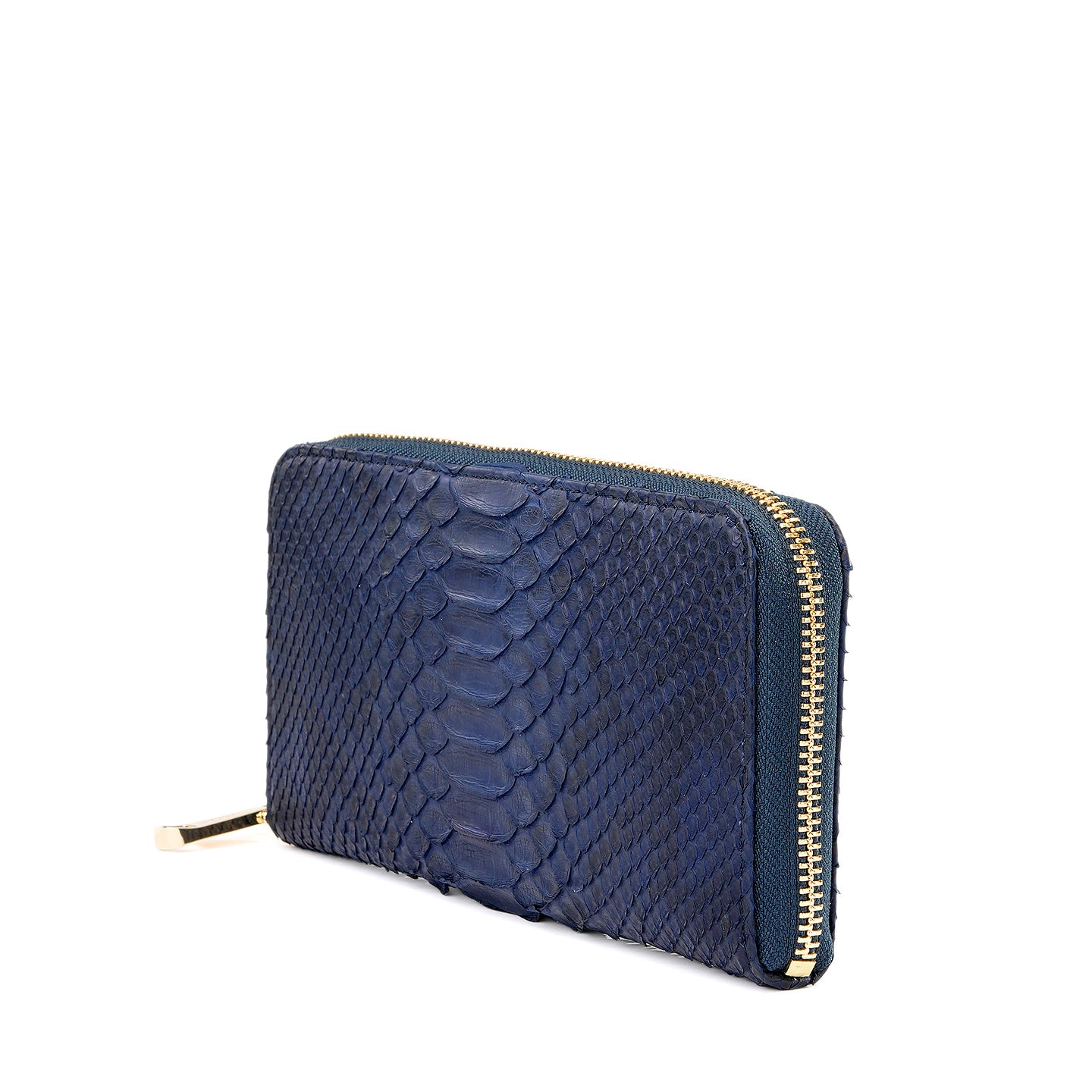 ヘビ革　ラウンドファスナー長財布